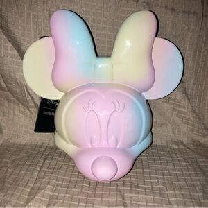 Loungefly Pastel Tie-Dye Minnie Crossbody Tag - Pink, Light Blue, Cream